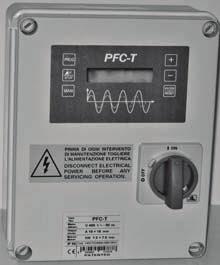 PFCT Power Factor Control Quadri di comando per pompa sommersa con motore trifase, con controllo del cos ϕ Control panel for submersible pump with threephase motor, PF control Tipo Type Taratura