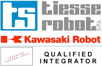 Siamo inoltre cati di Kawasaki Robot grazie alla partnership con Tiesse Robot.