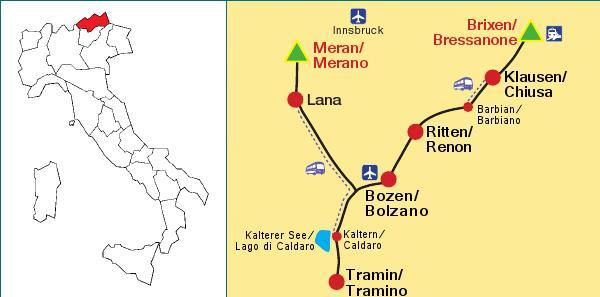Dalle villette dei nobili Bolzanini sull`altopiano di Renon arriviamo alla capitale Bolzano.