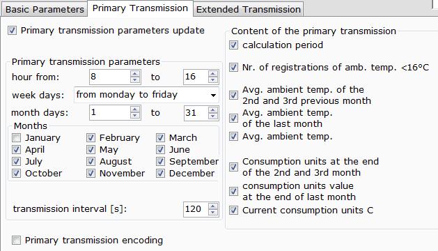 If you are configuring a ver.2 allocator, the screen will have more features: al RDC di trasmettere (consigliato, 30 sec.