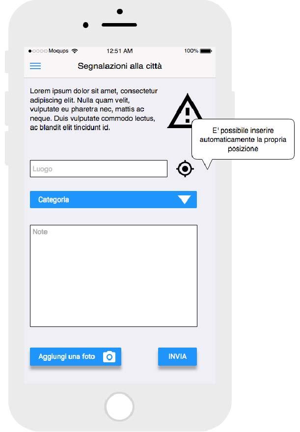 Per la categoria «biciclette/mobilità ciclabile», invece di effettuare la segnalazione