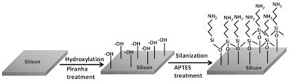 PREPARAZIONE DEL CAMPIONE (IN APTS) Pulizia superficie: - Sonicazione in acetone 15 min; -