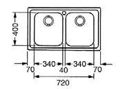 BASE LAVELLO 60 cm EAN13: 8017709130100 LPE116D gocciolatoio dx E