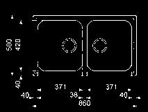 8017559180130 8017519680130 8017589580130 Antibatterico e antigraffio Bordo 10 mm Doppia preforatura per miscelatore Reversibile Dimensioni incasso: 84x48 cm Fornitura: vasca con piletta da 3½, tappo