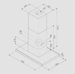 CAPPA A ISOLA - DOWNDRAFT KI905NXE INOX/NERO E 930,00 Cappa a isola 90 cm Classe B 1 motore Portata max aspirazione 820 m 3 /h Acciaio inox satinato e vetro nero Comandi Touch control 3 velocità +