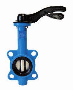 s95 VALVOLA A FARFALLA CON RIDUTTORE PN16 butterfly valve with adaptor Tipo Wafer per inserimento tra flange. Corpo in ghisa sferoidale GGG40 (GJS 400) e lente in inox.