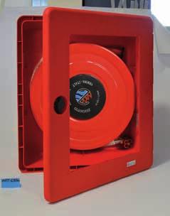 art.47/m NASPO A PARETE SERIE HAITI DN25 Cuba plastic fire hose reel UNI 25 Il sistema è composto: Cassetta in Polipropilene rossa, per esterno, interno. Lastra infrangibile o frangibile.