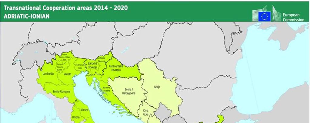 ADRION 2014-2020 L area eligibile coincide con quella della