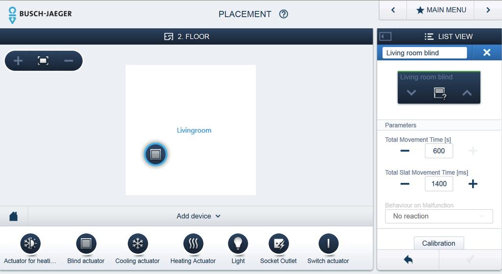 Per le impostazioni utilizzare la funzione di assegnazione dell'interfaccia utente su base web del System Access Point. Selezione dell'apparecchio 2 1 Fig.