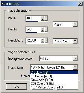 Con 1 bit = 2 colori (bianco e nero) 2 bit = 4 colori 4 bit= 16 colori 8