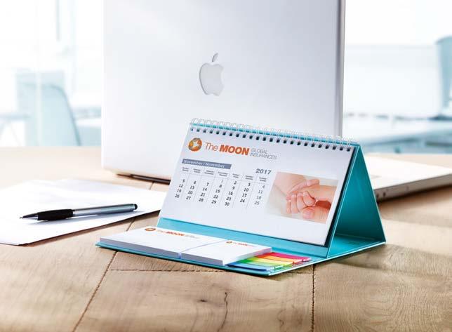 CAL002 CalendoNote Hard Cover, 211x194 mm (chiuso), 12 fogli di calendario