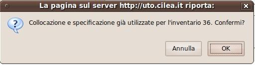 Specif.: il campo è disponibile solo per le sezioni di tipo classificazione o titolo. Magaz.: indica l'ultimo numero di catena usato nella sezione. St.