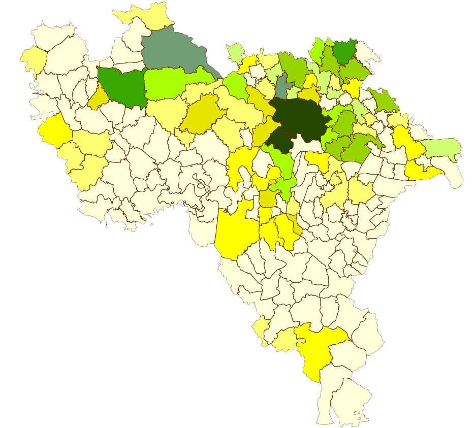 Figura 28 Numerosità incidenti su strade provinciali per