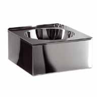 opaca. Lavabo integrato Ø 24 cm. Stainless steel tray.