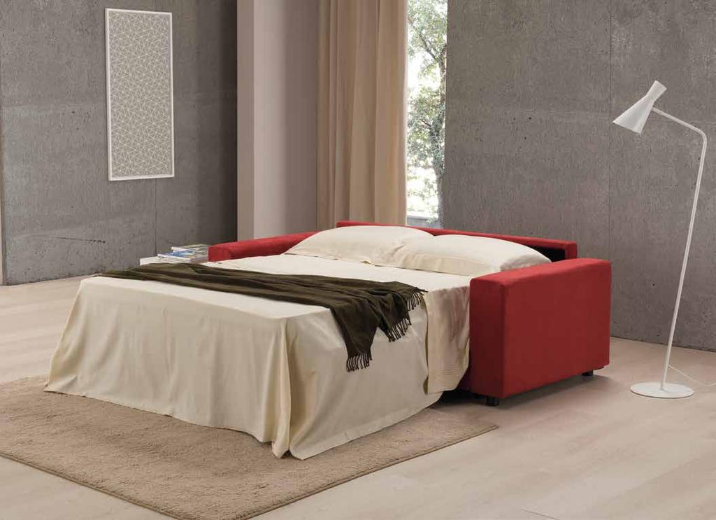 Il divano pronto letto Rivoli è dotato DI SERIE di un accessorio, ROLLER SYSTEM, che permette di