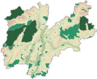 Le aree Natura protette 2000 in Trentino del Trentino Le aree protette del Trentino Estensione