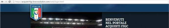 Home Page del Portale Acquisti FIGC 1. Digitare l URL indicato 4.