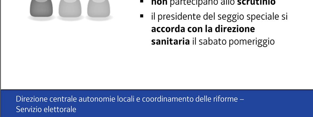 Dopo l insediamento del seggio il sabato pomeriggio, il presidente del seggio speciale si