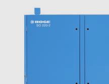 Compressori a vite da SO 150-2 a SO 480-2 (raffreddati ad acqua) Introduzione nel 2011 motori BOGE in IE3 massima effi cienza massima durata Portata: 16,20 51,49 m³/min, 572 1818 cfm Gamma di