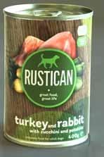 NEW RUSTICAN - ALIMENTI PER CANE JUNIOR POLLO & AGNELLO 400 G C165900 Composizione: carne e derivati (pollo 35%, agnello 30%), vegetali e derivati (amaranto 3%), latte e derivati (formaggio cottage