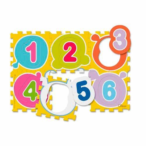 Chicco Tappeto Puzzle Numeri 918544329 300 PUNTI Tappeto per giocare, gattonare e scoprire i numeri.