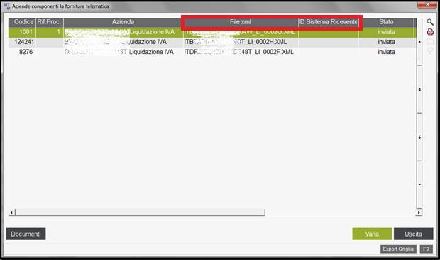 Da notare che, per l adempimento Liquidazioni periodiche IVA, sono state introdotte le nuove colonne: File XML Poiché l invio della fornitura viene effettuato tramite file compresso (.