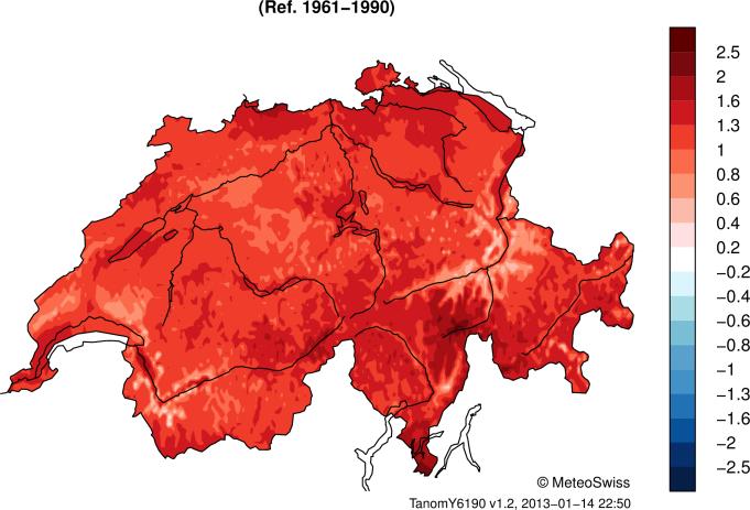 Valori rilevati Deviazione dalla norma Temperatura media