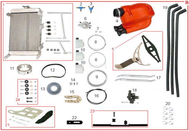 MaranelloKart 20 KIT PRONTO GARA KZ KZ READY TO RACE KIT ES Codice/Code DESCRIZIONE ITEMS QT. B CRG.50002 PRONTOGARA KZ READY TO RACE KZ 804,57 B CRG 50002 FM0.00785 Radiatore CRG Comp.C/att.