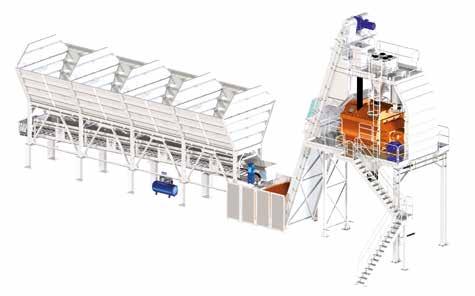 SERIE STAZIONARIA Gli impianti CIFAMIX si contraddistinguono per una modularità estrema che permette di realizzare molteplici configurazioni di installazione, sia per capacità produttive che per