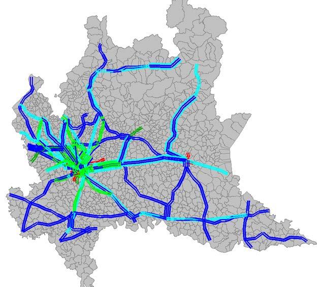 Assegnazione della domanda ferroviaria 1/2 Rappresentazione dei servizi del trasporto collettivo Nel caso del trasporto collettivo, è stato definito il grafo dei servizi contenente
