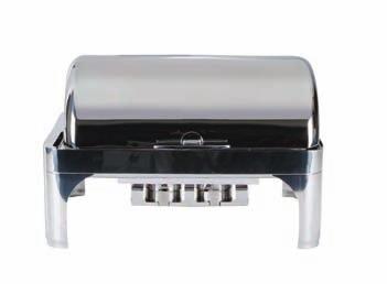 3177PE Size Code cm in H cm H in Bar Code COIX3177RS35 64x35 25 3/16 x13 3/4 40 15 3/4 8007441141028 3100RE CHAFING DISH ELEGANCE Roll Top Chafing Dish gel fire / Chafing Dish