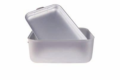 177 BRASIERA RETTANGOLARE con COPERCHIO a Soutè e griglia interna CON due maniglie snodabili Rectangular roasting pan with lid (art.