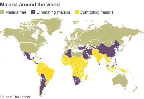 Attualmente esistono ancora 109 Paesi malarici presenti in 4 aree geografiche: