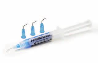 AGENTI PRETRATTANTI ACIDO ORTOFOSFORICO PER IL PRETRATTAMENTO DELLA CERAMICA K-ETCHANT Syringe Grazie all ugello più piccolo (0,5 mm), la nuova siringa K-ETCHANT permette un applicazione perfetta del