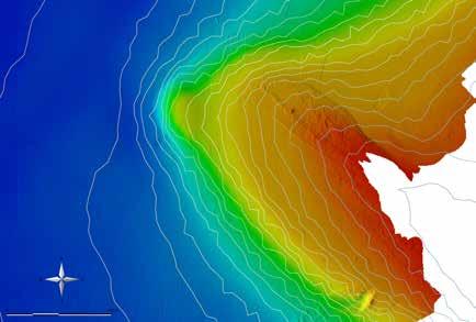 Formazione biogena di Punta grossa Le falesie di flysch che ornano il Monumento Naturale di Punta grossa scendono molto lentamente e soltanto presso il faro, che si trova su una piattaforma rocciosa,