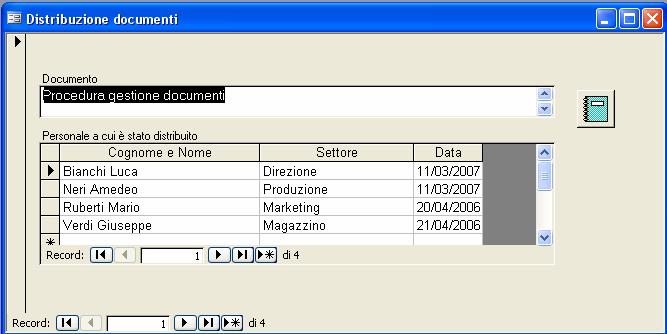 Cliccando su tale tasto si accede alla funzione di Controllo e verifica della distribuzione dei documenti presso