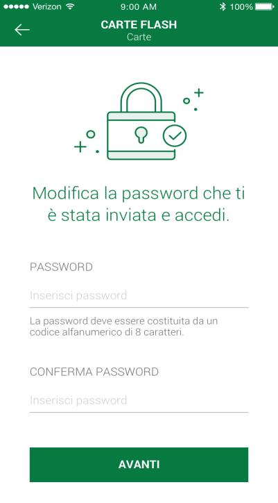 Pagina 5 di 8 3. Al primo accesso, è necessario modificare la password ricevuta tramite e-mail con una password alfanumerica a propria scelta di 8 caratteri e confermare la stessa. 4.