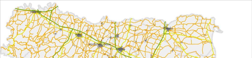 CAPITOLO - IL SETTORE STRADALE Figura Mappa della classificazione della rete stradale principale regione città metropolitana di BOLOGNA n Km 8 9, Statale 3.,999 Provinciale 83 9.