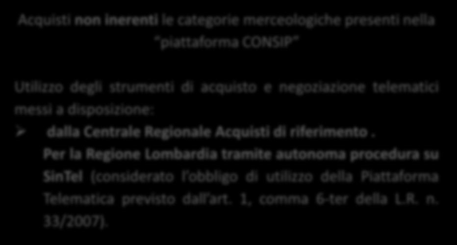 Enti Sanitari Obbligo per gli Enti Sanitari di cui all Allegato A1 L.R.