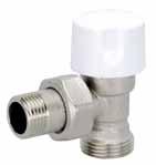 VAVOE PER RAIATORI Radiator Valves valvole termostatice - termostatic valves Valvola ad angolo termostatizzabile Eurocono attacco tubo rame, multistrato e Pex Valvola diritta termostatizzabile con