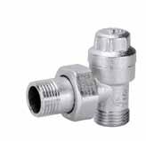 VAVOE PER RAIATORI Radiator Valves Valvola ad angolo attacco tubo rame, multistrato e Pex Angle radiator valve for copper, multilayer and Pex tube Válvula acodada empalme tubo de cobre, multicapa y