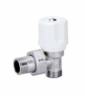 detentori manuali manual radiator valves and locksields IN ESAURIMENTO Valvola angolo doppio regolaggio per tubo rame, multistrato e Pex ouble regulating angle radiator valve for copper, multilayer