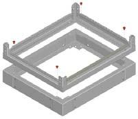 Base - chiusura superiore - montanti* 2 Inserimento