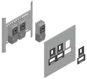 Montaggio interruttori Sentron VL + blocco differenziale In esecuzione fissa verticale Tipo Pos. (1) Nr.