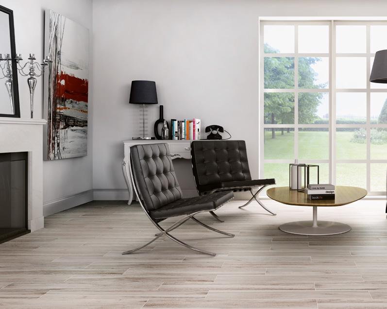 serie AXIS SERIE AXIS 13, 90 Il pavimento in grès porcellanato effetto legno della serie Axis è disponibile in 3 colori (avorio, nocciola e