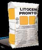 Prodotti per la preparazione dei supporti Litocem Legante idraulico speciale a presa normale ed essiccamento veloce per massetti in interni ed esterni.