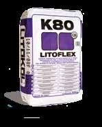 Litoflex K80 Adesivo cementizio migliorato e lungo tempo aperto, per la posa di piastrelle ceramiche in interni ed esterni a pavimento e parete. Idoneo per sovrapposizioni e pavimenti riscaldanti.