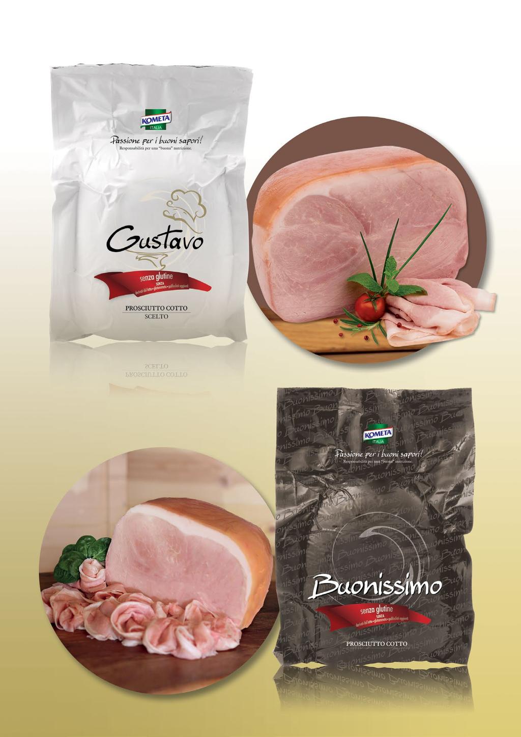 HAMS / PROSCIUTTI COTTI DA COSCIA INTERA GUSTAVO cooked pork ham selected quality / Prosciutto cotto
