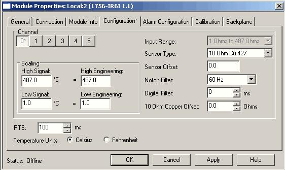 Capitolo 10 Configurazione dei moduli I/O analogici ControlLogix Anche se tutte le finestre di dialogo sono importanti durante il monitoraggio online, alcune schede, come Module Info e Backplane sono