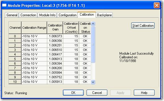 Capitolo 11 Calibrazione dei moduli I/O analogici ControlLogix 2. Visualizzare la scheda Calibration nella finestra di dialogo Module Properties. 3.